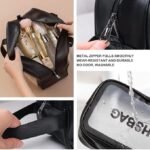 Anubhav Janni Wash Bag Pouch for Travel Kit Toiletry Nylon Cosmetic Make Up Box Brushes Accessories with Handle Large Capacity Translucent Waterproof Storage ( pack of 3 ) - Image 4