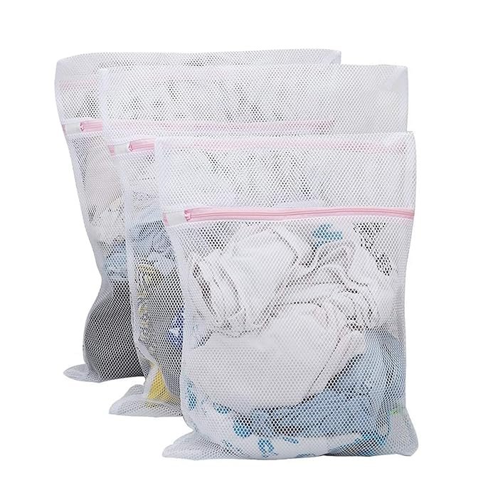 Anubhav Janni Laundry Clothes Washing Bag Mesh Bags for Machine Zippered Delicates Underwear Jackets Sweaters Socks Reusable Protective Wash ( pack of 3 ) Anubhav Janni Laundry Clothes Washing Bag Mesh Bags for Machine Zippered Delicates Underwear Jackets Sweaters Socks Reusable Protective Wash ( pack of 3 ) - Image 1