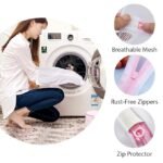 Anubhav Janni Laundry Clothes Washing Bag Mesh Bags for Machine Zippered Delicates Underwear Jackets Sweaters Socks Reusable Protective Wash ( pack of 3 ) - Image 4