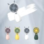 Anubhav Janni Handheld USB Charging Portable Desktop Mini Fan with Light Stay Cool Anywhere Ideal for Home Office Table Outdoor Handheld Outdoor ( pack of 1 ) - Image 6