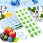 Anubhav Janni 21 Cavity Pop Up Ice Cube Trays with Lid Easy Release Flexible Silicone Bottom Stackable BPA Free Food Grade for Freezer and Cocktail Pack of 1Round Tray Set ( pack of 1 ) - Image 9
