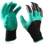 Anubhav Janni Gardening Gloves Rubber Coated Thorn Proof Waterproof With Sturdy Plastic Claws For Digging Planting And Other Farming Breathable Hand Fingertips Digging Pair Garden (1 Pair)