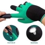 Anubhav Janni Gardening Gloves Rubber Coated Thorn Proof Waterproof With Sturdy Plastic Claws For Digging Planting And Other Farming Breathable Hand Fingertips Digging Pair Garden (1 Pair) - Image 2