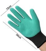 Anubhav Janni Gardening Gloves Rubber Coated Thorn Proof Waterproof With Sturdy Plastic Claws For Digging Planting And Other Farming Breathable Hand Fingertips Digging Pair Garden (1 Pair) - Image 3