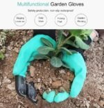 Anubhav Janni Gardening Gloves Rubber Coated Thorn Proof Waterproof With Sturdy Plastic Claws For Digging Planting And Other Farming Breathable Hand Fingertips Digging Pair Garden (1 Pair) - Image 5