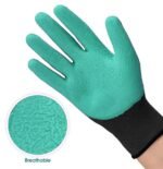 Anubhav Janni Gardening Gloves Rubber Coated Thorn Proof Waterproof With Sturdy Plastic Claws For Digging Planting And Other Farming Breathable Hand Fingertips Digging Pair Garden (1 Pair) - Image 6