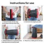 Anubhav Janni Telescoping Folding Stool Heavy Duty Collapsible Capacity Lightweight Portable Travel Music Festivals And Other Outdoor Events Home Study Dining Picnic Outdoor (Pack Of 1 Pcs) - Image 5