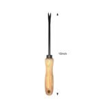 Anubhav Janni Hand Weeder Straight Garden Tool Handmade I Weeder For Gardening Single Prong with Wooden Handle Weed Remover Garden Lawn Terrace Durable Soil Digger Plants (Pack Of 2 Pcs) - Image 2