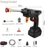 Anubhav Janni High Pressure Washer Gun (double Battery) Double Battery Cordless Portable Wireless Water for Car Wash and Bike Cleaning with Adjustable Nozzle Hose (Pack Of 1 Pcs) - Image 2