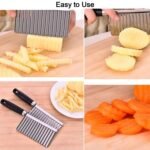 Anubhav Janni Stainless Steel Crinkle Cut Knife Shape Cutting Knife For Potato Cheese Fruits Vegetable Snacks Handle with Hanging Hole Potato Chip Blade Vegetable Fruit (Pack Of 1 Pcs) - Image 7