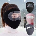 Anubhav Janni Unisex Winter Face Mask Cotton Full Windproof And Sun Protection Warm Eye Screen Goggles Cycling Bike Women Men Mask Nylon And Protector Anti Fog Removable Glass (Pack Of 1 Pcs) - Image 7