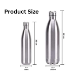 Anubhav Janni 1000ml Stainless Steel Bottle Insulated Round Water For Home Traveling Double Walled Vacuum Flask Hot Cold Leak Proof BPA Free Gym Travel Office Outdoor (Pack Of 1 Pcs) - Image 2