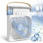 Anubhav Janni Portable Air Conditioner Fan for Room Cooling with 7-Color LED Light 3 Wind Speeds Spray Modes Timer Compact AC Home Office Dorm Travel ( pack of 1 )