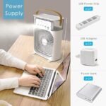 Anubhav Janni Portable Air Conditioner Fan for Room Cooling with 7-Color LED Light 3 Wind Speeds Spray Modes Timer Compact AC Home Office Dorm Travel ( pack of 1 ) - Image 2