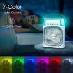 Anubhav Janni Portable Air Conditioner Fan for Room Cooling with 7-Color LED Light 3 Wind Speeds Spray Modes Timer Compact AC Home Office Dorm Travel ( pack of 1 ) - Image 7
