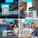 Anubhav Janni Portable Air Conditioner Fan for Room Cooling with 7-Color LED Light 3 Wind Speeds Spray Modes Timer Compact AC Home Office Dorm Travel ( pack of 1 ) - Image 9