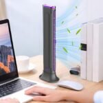 Anubhav Janni Rechargeable Bladeless Tower Fan Oscillating with Remote and 12H Timer Portable Standing LED Display Quiet Cooling Fans for Home Bedroom Office ( pack of 1 ) - Image 4