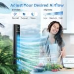 Anubhav Janni Rechargeable Bladeless Tower Fan Oscillating with Remote and 12H Timer Portable Standing LED Display Quiet Cooling Fans for Home Bedroom Office ( pack of 1 ) - Image 6
