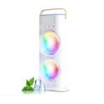 Anubhav Janni Double End Air Cooler Fan Cold New 3 Gears USB Rechargeable Oscillating fan with LED Light Touch Remote Control 280ml Water Tank Ice Filling Fan Double – ( pack of 1 )