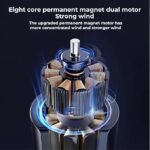Anubhav Janni Double End Air Cooler Fan Cold New 3 Gears USB Rechargeable Oscillating fan with LED Light Touch Remote Control 280ml Water Tank Ice Filling Fan Double – ( pack of 1 ) - Image 4