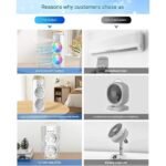 Anubhav Janni Double End Air Cooler Fan Cold New 3 Gears USB Rechargeable Oscillating fan with LED Light Touch Remote Control 280ml Water Tank Ice Filling Fan Double – ( pack of 1 ) - Image 5