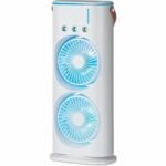 Anubhav Janni Double End Air Cooler Fan Cold New 3 Gears USB Rechargeable Oscillating fan with LED Light Touch Remote Control 280ml Water Tank Ice Filling Fan Double – ( pack of 1 ) - Image 8