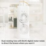 Anubhav Janni Double End Air Cooler Fan Cold New 3 Gears USB Rechargeable Oscillating fan with LED Light Touch Remote Control 280ml Water Tank Ice Filling Fan Double – ( pack of 1 ) - Image 9