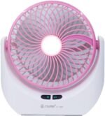 Anubhav Janni Rechargeable Table Fan With Light Desk Portable USB Battery Powered Quiet Personal 3 Speed for Home Office Travel Powerful with LED 4 ( pack of 1 )