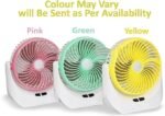 Anubhav Janni Rechargeable Table Fan With Light Desk Portable USB Battery Powered Quiet Personal 3 Speed for Home Office Travel Powerful with LED 4 ( pack of 1 ) - Image 2