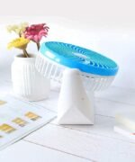 Anubhav Janni Rechargeable Table Fan With Light Desk Portable USB Battery Powered Quiet Personal 3 Speed for Home Office Travel Powerful with LED 4 ( pack of 1 ) - Image 4