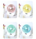 Anubhav Janni Rechargeable Table Fan With Light Desk Portable USB Battery Powered Quiet Personal 3 Speed for Home Office Travel Powerful with LED 4 ( pack of 1 ) - Image 5