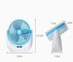 Anubhav Janni Rechargeable Table Fan With Light Desk Portable USB Battery Powered Quiet Personal 3 Speed for Home Office Travel Powerful with LED 4 ( pack of 1 ) - Image 8