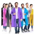 Anubhav Janni EVA Waterproof Unisex Rain Coat Hooded Full Sleeves Outdoor Men Women Boys Girls Rainwear Poncho Raincoat for Camping Hiking Travelling with Adjustable Hood  ( pack of 1 )