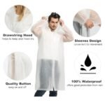 Anubhav Janni EVA Waterproof Unisex Rain Coat Hooded Full Sleeves Outdoor Men Women Boys Girls Rainwear Poncho Raincoat for Camping Hiking Travelling with Adjustable Hood  ( pack of 1 ) - Image 5