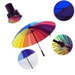 Anubhav Janni Rainbow Umbrella Ribs Stylish Colorful for Kids Woman and Men Windproof Handle Printed Folding Compact Lightweight Multi-Color Light Weight Rain Photography ( pack of 1 ) - Image 4