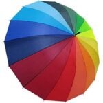 Anubhav Janni Rainbow Umbrella Ribs Stylish Colorful for Kids Woman and Men Windproof Handle Printed Folding Compact Lightweight Multi-Color Light Weight Rain Photography ( pack of 1 ) - Image 7