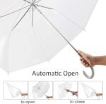 Anubhav Janni Transparent Umbrella Windproof Automatic Golf Umbrella for Outdoor Weddings or Events Men and Women Transparent Durable Wind-Resistant maximum coverage umbrella (pack of 1) - Image 7