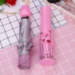 Anubhav Janni Rose umbrella lightweight waterproof protection folding creative flower case3 fold with Auto Open and Close Umbrella Large Umberalla for Man And Women Flower ( pack of 1 ) - Image 3