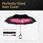 Anubhav Janni C-Shaped Handle Umbrella with C-Shaped Handle – Windproof Reverse Folding No-Drip Hands-Free Design Portable Durable Outdoor Car for Men ( pack of 1 ) - Image 2