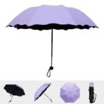 Anubhav Janni Magic Umbrella fold Portable Folding Windproof for Women Umberallas Rain Big Size Men Wind and Rain-black Light And Beautiful Travel Water Contact Gets ( pack of 1 ) - Image 2