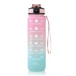 Anubhav Janni Motivational Bottle Plastic Water Sipper For Adults With Time Measurement BPA Free  Gym Times  Marker Bottles Strap Leakproof Outdoors Gym Kids School Gifts Office (Pack Of 1 Pcs)