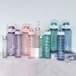 Anubhav Janni Transparent Bottle Water With Motivational Time Marker Leakproof Durable Sipper bottle For Office School Gym Plastic Of With For Office Gym Markers Bottles Fitness (Set Of 3) - Image 5