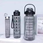 Anubhav Janni Transparent Bottle Water With Motivational Time Marker Leakproof Durable Sipper bottle For Office School Gym Plastic Of With For Office Gym Markers Bottles Fitness (Set Of 3) - Image 6