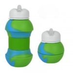 Anubhav Janni Silicone Foldable Sports Water Bottle Portable Collapsible For Outdoor And Home Use Leakproof Travel Bottle Hot Cold Unbreakable Gym Bottle Food Grade Gym School (Pack Of 1 Pcs)