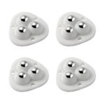 Anubhav Janni 360°Swivel Universal Wheel Self Adhesive Mini Caster Wheels Rotation For Storage Box Furniture Kitchen Appliances DIY Moving Table Heavy Duty Sticky Bottom (Pack Of 4 Pcs)