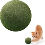 Anubhav Janni Cat Teeth Cleaning Ball Edible Catnip Chew Toy Cats Natural Rotatable Mint Cleaning Biting Licking Safe Interactive Kittens Adult Playing Claw Healthy Cat Kitten (Pack Of 2 Pcs)