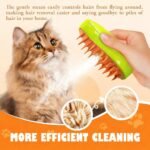 Anubhav Janni Mango Cat Steam Brush Pet Grooming with Gentle Removes Loose Fur Detangles Hair Shedding Cleaning Cute Design Dogs Rechargeable Silicone Massage Removal (Pack Of 1 Pcs) - Image 7