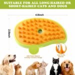 Anubhav Janni Mango Cat Steam Brush Pet Grooming with Gentle Removes Loose Fur Detangles Hair Shedding Cleaning Cute Design Dogs Rechargeable Silicone Massage Removal (Pack Of 1 Pcs) - Image 9