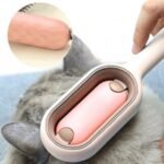 Anubhav Janni 3 In 1 Multifunction Pet Cleaning Comb in Hair Removal Disposable Wipes Sticker Brushing Tool Grooming Gently Dogs Cats Massage Bath Gentle Short Long Fur Cats (Pack Of 1 Pcs) - Image 3