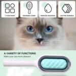 Anubhav Janni 3 In 1 Multifunction Pet Cleaning Comb in Hair Removal Disposable Wipes Sticker Brushing Tool Grooming Gently Dogs Cats Massage Bath Gentle Short Long Fur Cats (Pack Of 1 Pcs) - Image 9